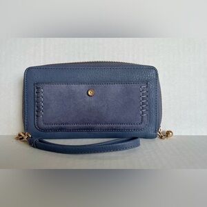 LC Lauren Conrad Zip Around Wallet in Blue. Excellent condition.